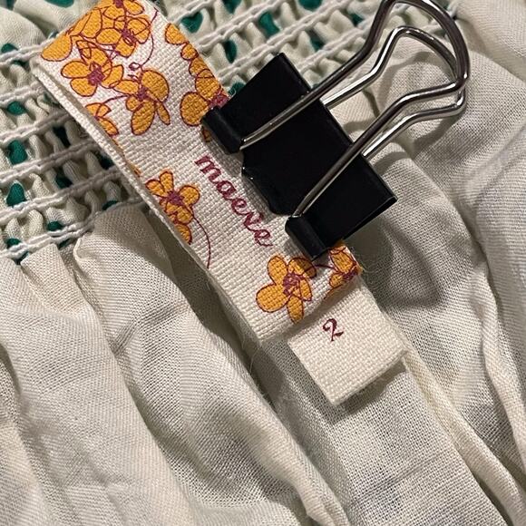 Maeve Dress Strapless Cottage Academia Retro Romantic Floral Polka Dot Green 2 - Picture 2 of 5